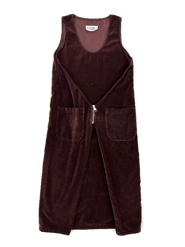 MM6 Maison Margiela Velveteen Zipper Dress