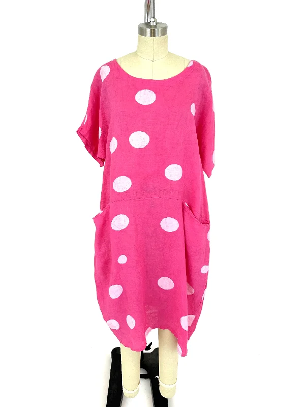 Italian Linen Polka Dot Dress