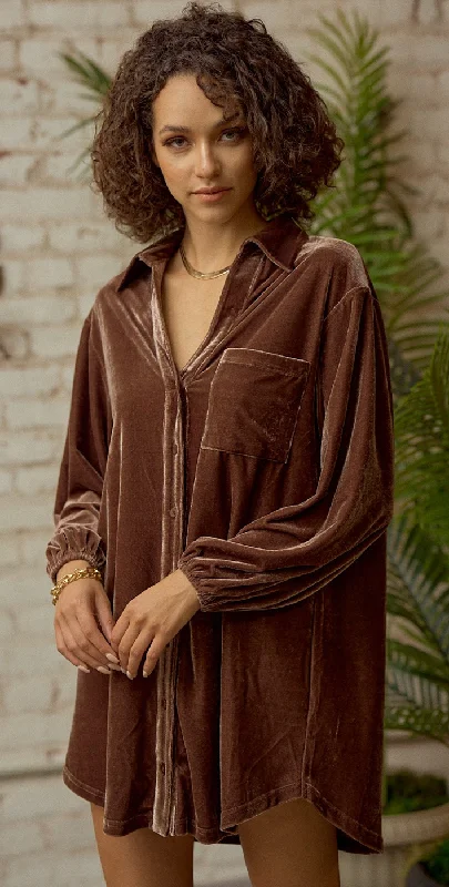 Velvet Taupe Dress