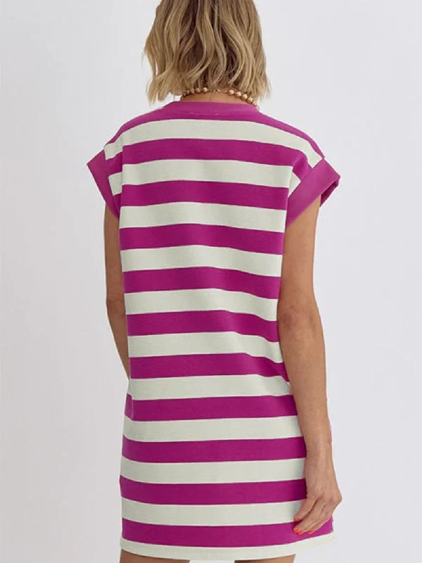 Comfortable Striped Dress