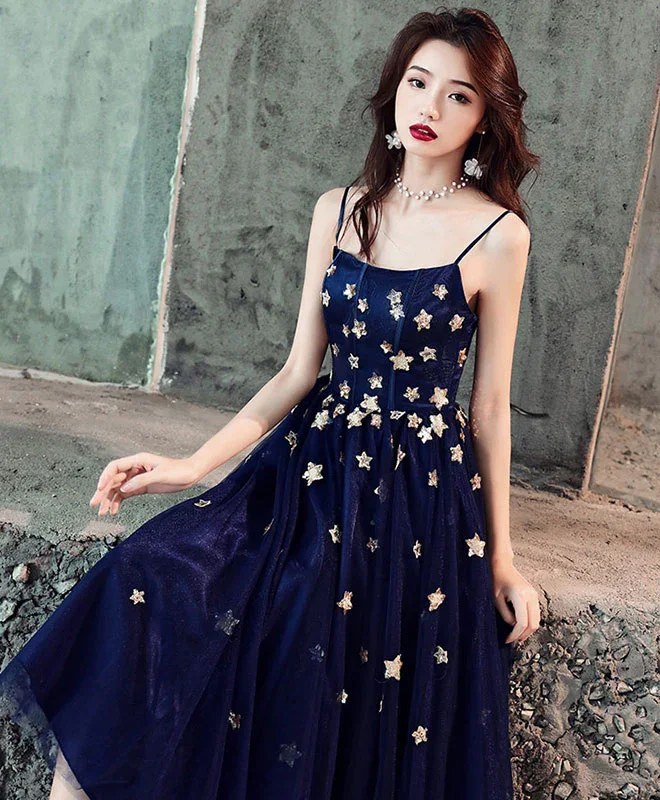 Blue tulle short prom dress blue tulle homecoming dress c3299