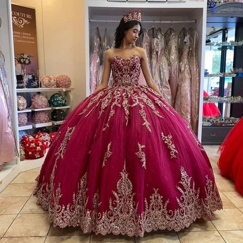 Fuchsia Ball Gown Quinceanera Dresses Vestidos De 15 Anos Luxury Appliques Court Train Princess Birthday Party HOT Fuchsia Ball Gown Quinceanera Dresses Vestidos De 15 Anos Luxury Appliques Court Train Princess Birthday Party HOT