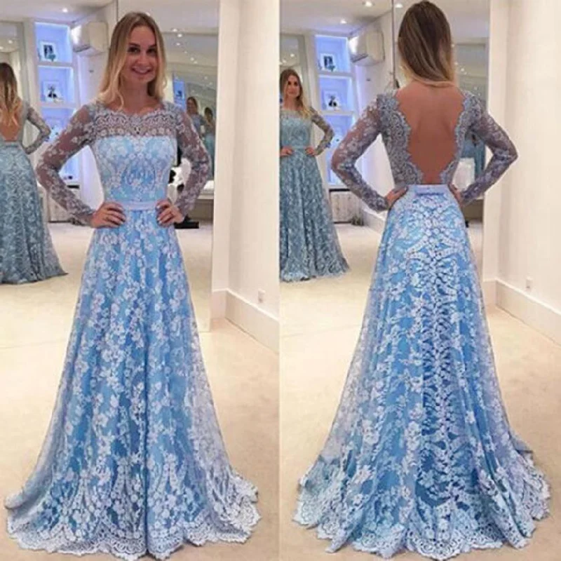 KANCOOLD Dress Women Lace Long Sleeve Sexy Backless Dresses Long Evening Party Ball Prom Gown Dress women 2018AUG9 KANCOOLD Dress Women Lace Long Sleeve Sexy Backless Dresses Long Evening Party Ball Prom Gown Dress women 2018AUG9