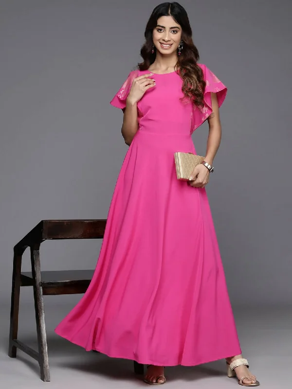 Ahalyaa Women's Traditional wear Dress - Pink