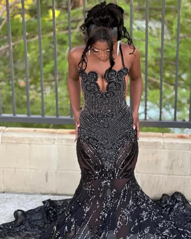 Luxury 2024 Trumpet Long Evening Formal Dress for Women Crystal Diamond Applique Black Girl Prom Queen Gown vestidos para mujer Luxury 2024 Trumpet Long Evening Formal Dress for Women Crystal Diamond Applique Black Girl Prom Queen Gown vestidos para mujer