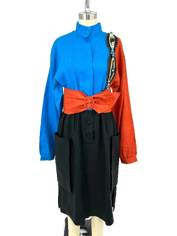 80s Paul-Louis Orrier French Couture Dress