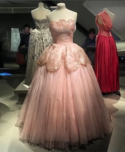 Pink Sweetheart Layered Tulle Lace Ball Gown Prom Dress  cc2304