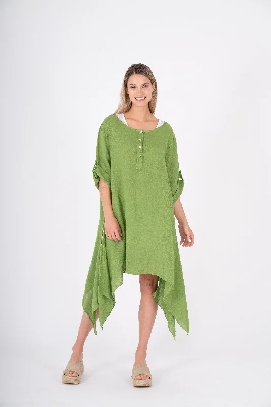 M Made in Italy – Ladies Woven Dress – Green