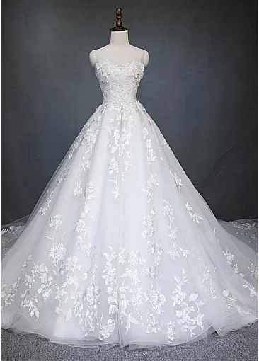 Stunning Tulle Jewel Neckline A-line Prom Dress With Beaded Embroidery & Handmade Flowers C42