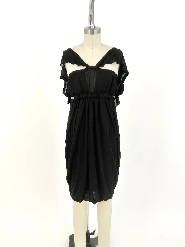 Yves Saint Laurent Sheer Draped Dress