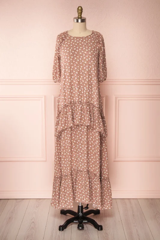 Goldyna | Pink Patterned Dress