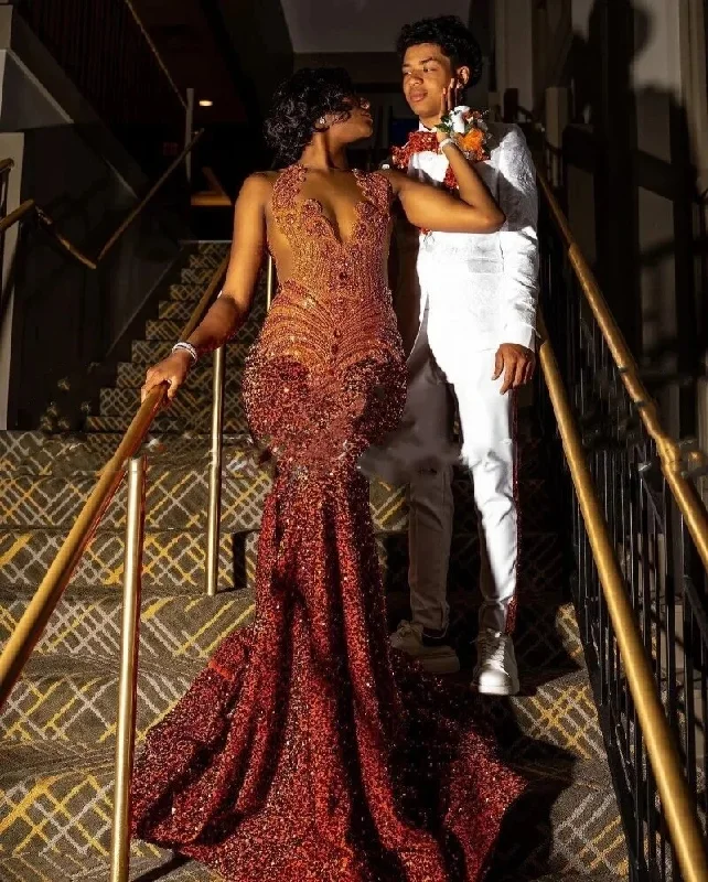 Orange Prom Dresses Women 2024 Sheer Neck Crystal Sequin Mermaid Party Gowns Long Birthday Outfits vestidos de gala Orange Prom Dresses Women 2024 Sheer Neck Crystal Sequin Mermaid Party Gowns Long Birthday Outfits vestidos de gala