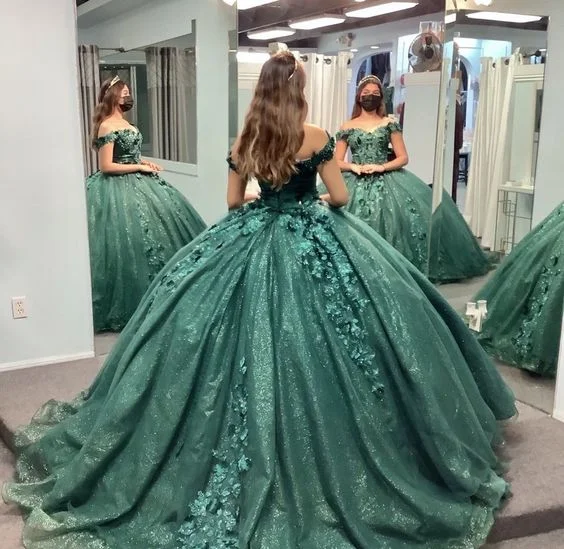 Green Sweetheart Quinceanera Dresses Beaded Appliques Tulle Sweet 16 Ball Gown c3453 Green Sweetheart Quinceanera Dresses Beaded Appliques Tulle Sweet 16 Ball Gown c3453