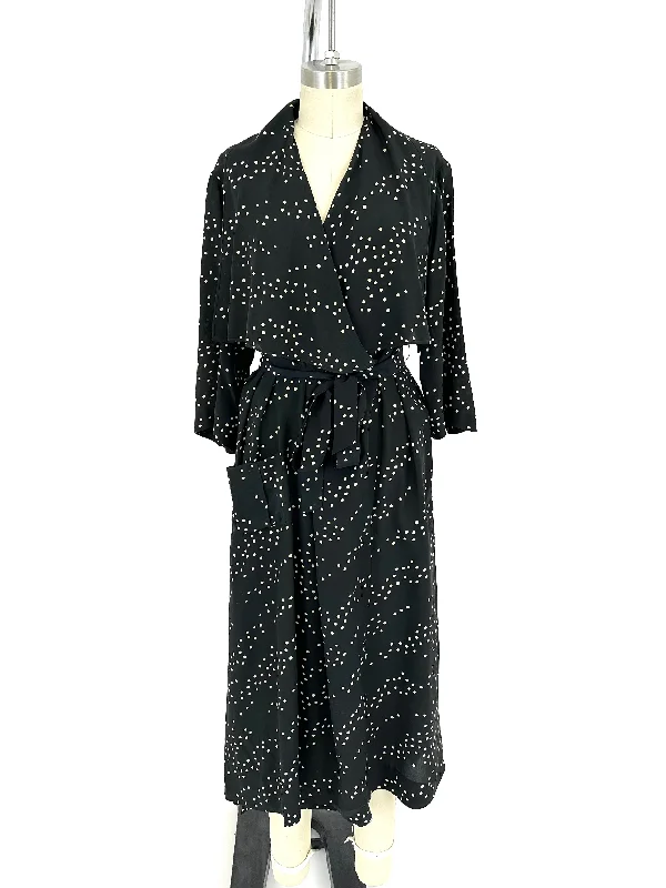 40s Silk Polka Dot Dress