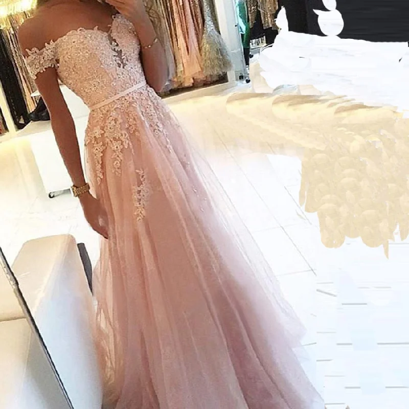Evening Dress 2019 Plus Size In Turkey Off the Shoulder A-Line Off-the-Shoulder Floor-Length Applique Tulle Evening Gown Evening Dress 2019 Plus Size In Turkey Off the Shoulder A-Line Off-the-Shoulder Floor-Length Applique Tulle Evening Gown