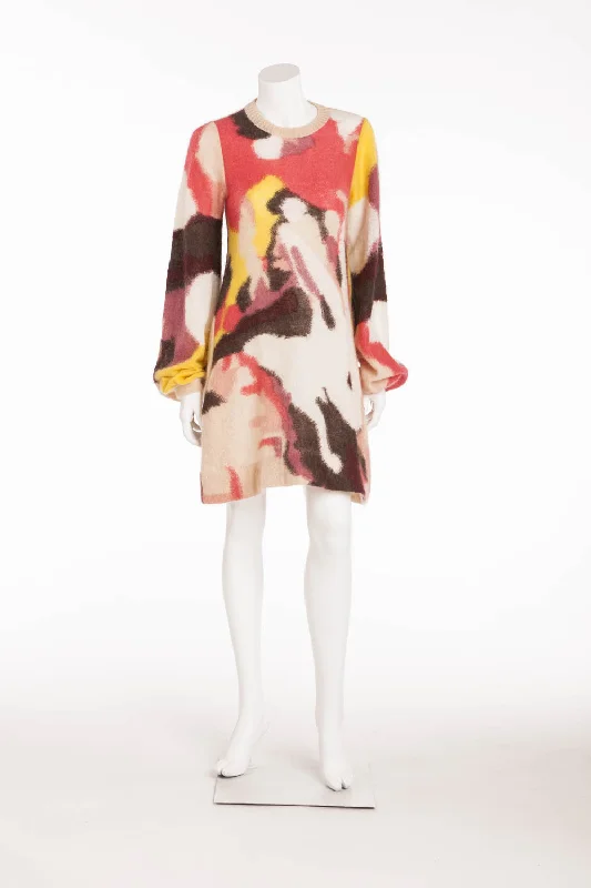 Sonia Rykiel - Multicolor Long Sleeve Sweater Dress with Pockets - FR 38