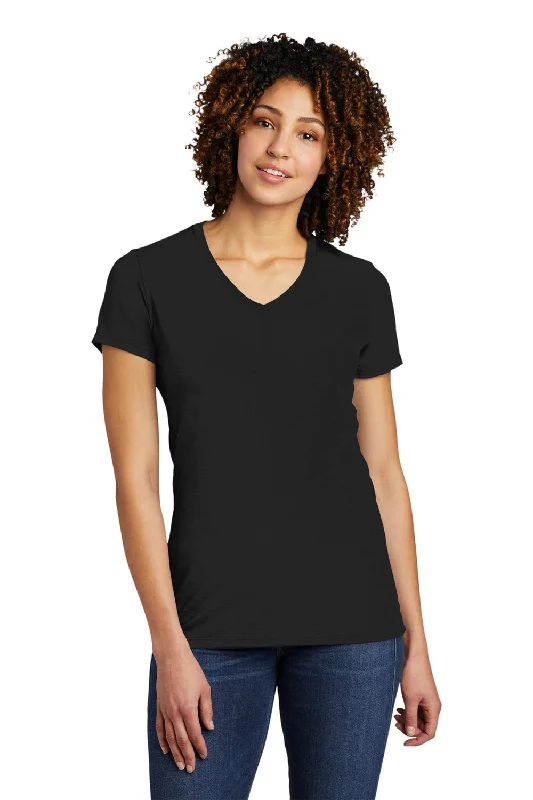 Allmade Womens Short Sleeve V-Neck T-Shirt - Deep Black Layered Multi-layer Single Layer Allmade Womens Short Sleeve V-Neck T-Shirt - Deep Black Layered Multi-layer Single Layer