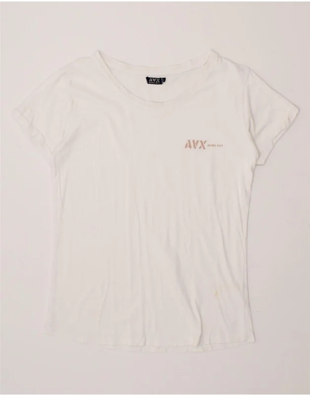 AVIREX Womens T-Shirt Top UK 14 Large White Cotton Chenille Fabric Brocade Fabric Lace Fabric AVIREX Womens T-Shirt Top UK 14 Large White Cotton Chenille Fabric Brocade Fabric Lace Fabric