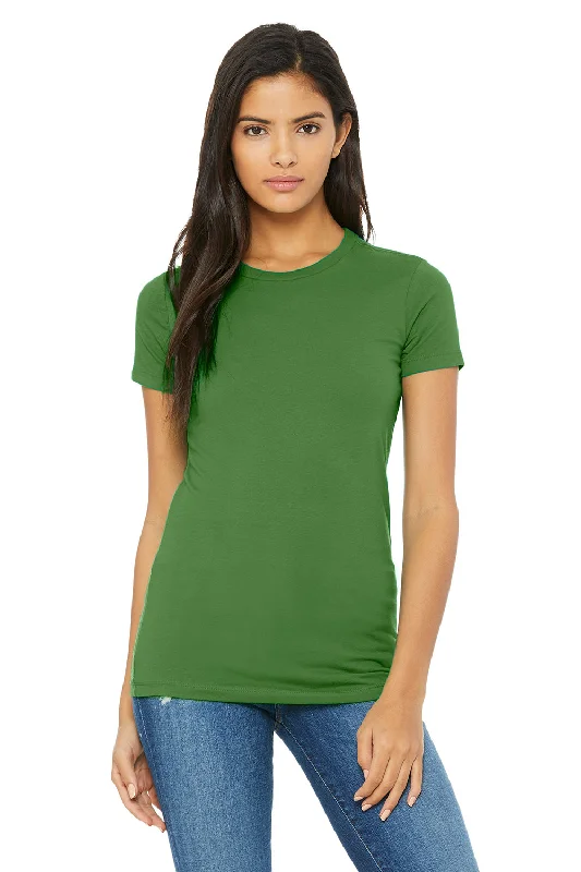 Bella + Canvas Womens The Favorite Short Sleeve Crewneck T-Shirt - Leaf Green Faux Fur Fabric Real Fur Fabric Shearling Fabric