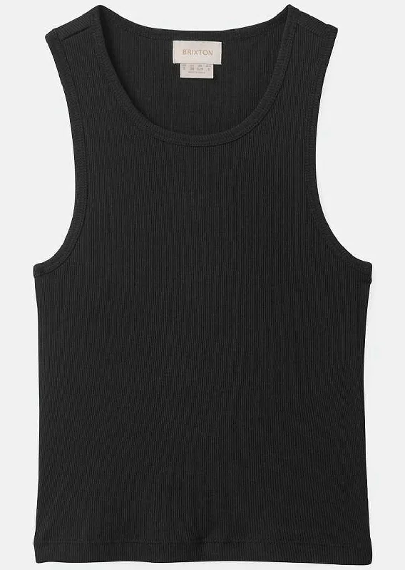 Brixton Women's Classic Organic A-Tank T-Shirt Zippered Front Buttoned Front Snap Front Brixton Women's Classic Organic A-Tank T-Shirt Zippered Front Buttoned Front Snap Front