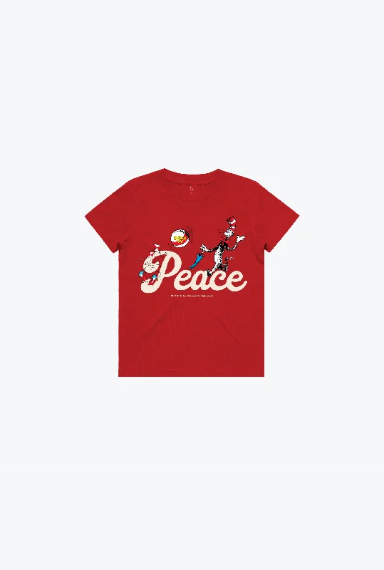 Cat In The Hat Vintage Character Youth T-Shirt - Red Jersey Fabric Tulle Fabric Batik Fabric Cat In The Hat Vintage Character Youth T-Shirt - Red Jersey Fabric Tulle Fabric Batik Fabric
