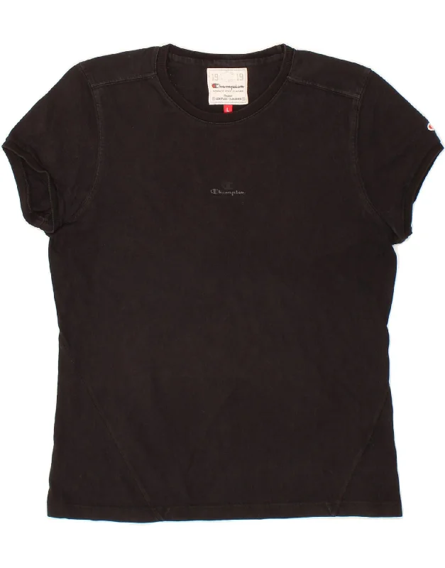 CHAMPION Womens T-Shirt Top UK 14 Large Black Rayon Fabric Velvet Fabric Corduroy Fabric CHAMPION Womens T-Shirt Top UK 14 Large Black Rayon Fabric Velvet Fabric Corduroy Fabric