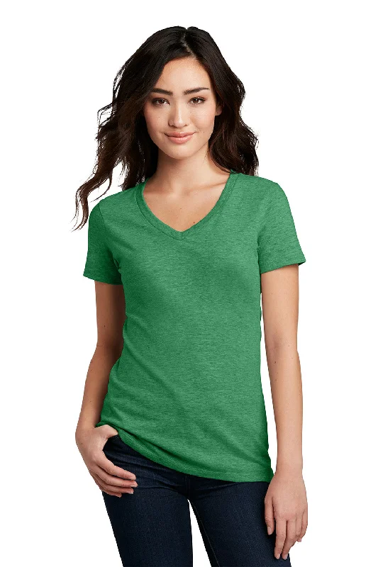 District Womens Perfect Blend Short Sleeve V-Neck T-Shirt - Heather Kelly Green - NEW Polka Dot Checkered Tartan District Womens Perfect Blend Short Sleeve V-Neck T-Shirt - Heather Kelly Green - NEW Polka Dot Checkered Tartan