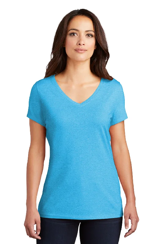 District Womens Perfect Tri Short Sleeve V-Neck T-Shirt - Turquoise Blue Frost Machine Wash Dry Clean Hand Wash District Womens Perfect Tri Short Sleeve V-Neck T-Shirt - Turquoise Blue Frost Machine Wash Dry Clean Hand Wash