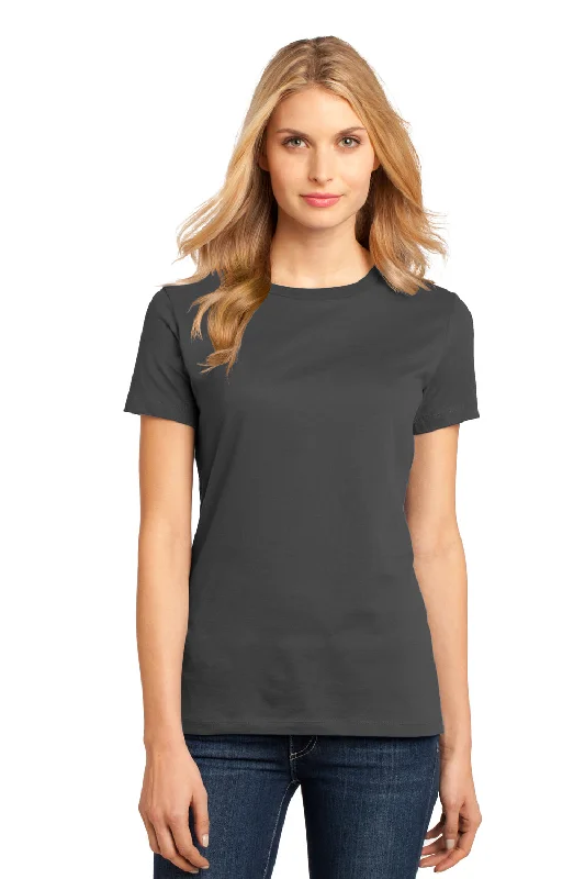 District Womens Perfect Weight Short Sleeve Crewneck T-Shirt - Charcoal Grey Terry Blend Velvet Blend Canvas Blend District Womens Perfect Weight Short Sleeve Crewneck T-Shirt - Charcoal Grey Terry Blend Velvet Blend Canvas Blend