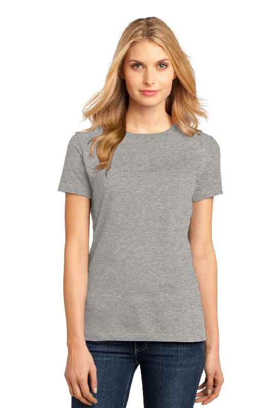 District Womens Perfect Weight Short Sleeve Crewneck T-Shirt - Heather Steel Grey Houndstooth Herringbone Solid District Womens Perfect Weight Short Sleeve Crewneck T-Shirt - Heather Steel Grey Houndstooth Herringbone Solid