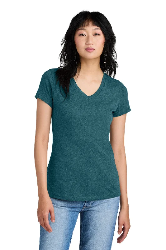 District Womens Perfect Weight Short Sleeve V-Neck T-Shirt - Heather Caribbean Blue - NEW Jersey Fabric Tulle Fabric Batik Fabric District Womens Perfect Weight Short Sleeve V-Neck T-Shirt - Heather Caribbean Blue - NEW Jersey Fabric Tulle Fabric Batik Fabric