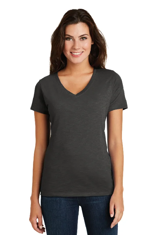 District Womens Super Slub Short Sleeve V-Neck T-Shirt - Charcoal Grey - Closeout Chenille Brocade Lace District Womens Super Slub Short Sleeve V-Neck T-Shirt - Charcoal Grey - Closeout Chenille Brocade Lace