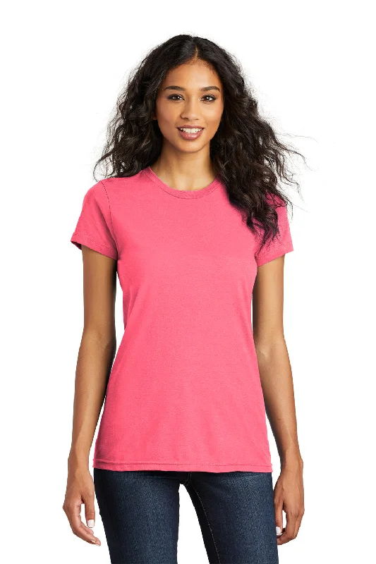 District Womens The Concert Short Sleeve Crewneck T-Shirt - Neon Pink - Closeout Houndstooth Herringbone Solid District Womens The Concert Short Sleeve Crewneck T-Shirt - Neon Pink - Closeout Houndstooth Herringbone Solid