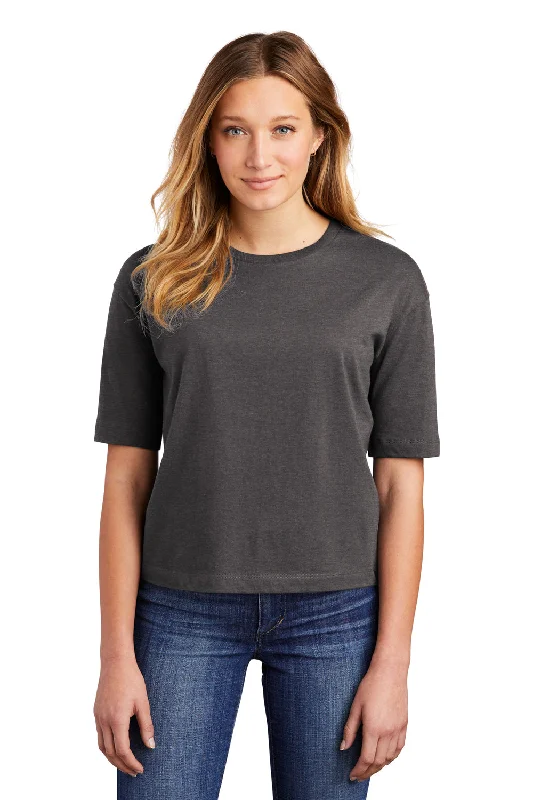 District Womens Very Important Boxy Short Sleeve Crewneck T-Shirt - Heather Charcoal Grey Spandex Blend Rayon Blend Denim Blend District Womens Very Important Boxy Short Sleeve Crewneck T-Shirt - Heather Charcoal Grey Spandex Blend Rayon Blend Denim Blend