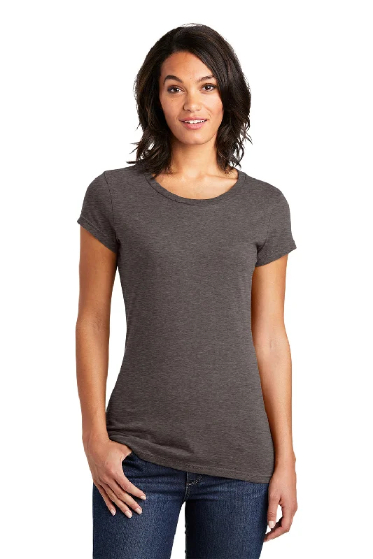 District Womens Very Important Short Sleeve Crewneck T-Shirt - Heather Brown Silk Blend Satin Velvet District Womens Very Important Short Sleeve Crewneck T-Shirt - Heather Brown Silk Blend Satin Velvet