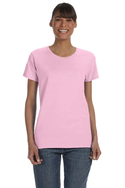 Gildan Womens Short Sleeve Crewneck T-Shirt - Light Pink Lace Blend Ribbed Blend Corduroy Blend Gildan Womens Short Sleeve Crewneck T-Shirt - Light Pink Lace Blend Ribbed Blend Corduroy Blend