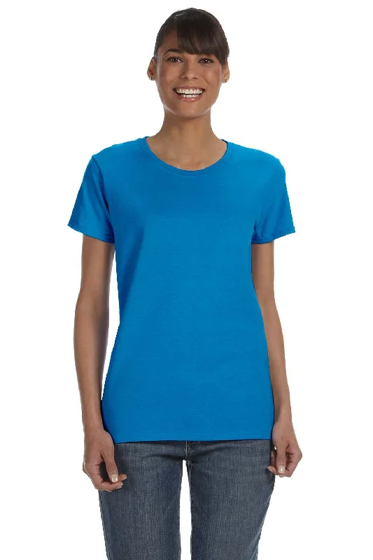 Gildan Womens Short Sleeve Crewneck T-Shirt - Sapphire Blue V-Neck T-Shirt Long Sleeve Cotton Gildan Womens Short Sleeve Crewneck T-Shirt - Sapphire Blue V-Neck T-Shirt Long Sleeve Cotton