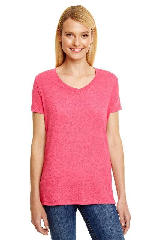 Hanes Womens X-Temp FreshIQ Moisture Wicking Short Sleeve V-Neck T-Shirt - Red Hooded Caped Shawl Collar Hanes Womens X-Temp FreshIQ Moisture Wicking Short Sleeve V-Neck T-Shirt - Red Hooded Caped Shawl Collar