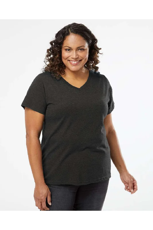 LAT Womens Curvy Collection Fine Jersey Short Sleeve V-Neck T-Shirt - Vintage Smoke Grey - NEW Notch Collar Peter Pan Collar Cowl Neck LAT Womens Curvy Collection Fine Jersey Short Sleeve V-Neck T-Shirt - Vintage Smoke Grey - NEW Notch Collar Peter Pan Collar Cowl Neck