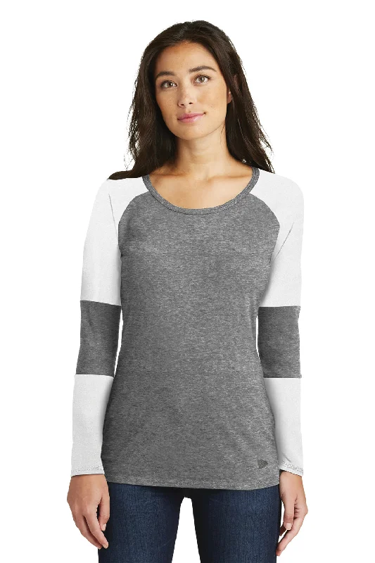 New Era Womens Performance Moisture Wicking Long Sleeve Crewneck T-Shirt - White/Shadow Grey - Closeout Anti-Pilling Machine Wash Handmade New Era Womens Performance Moisture Wicking Long Sleeve Crewneck T-Shirt - White/Shadow Grey - Closeout Anti-Pilling Machine Wash Handmade