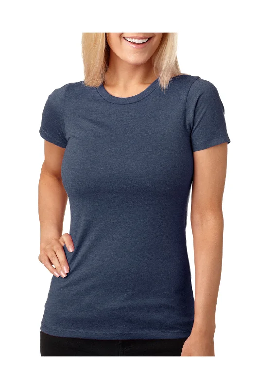 Next Level Womens CVC Jersey Short Sleeve Crewneck T-Shirt - Indigo Blue Basic T-Shirt Crew Neck Short Sleeve Next Level Womens CVC Jersey Short Sleeve Crewneck T-Shirt - Indigo Blue Basic T-Shirt Crew Neck Short Sleeve