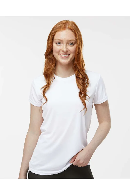 Paragon Womens Islander Performance Moisture Wicking Short Sleeve Crewneck T-Shirt - White - NEW Terry Blend Velvet Blend Canvas Blend Paragon Womens Islander Performance Moisture Wicking Short Sleeve Crewneck T-Shirt - White - NEW Terry Blend Velvet Blend Canvas Blend