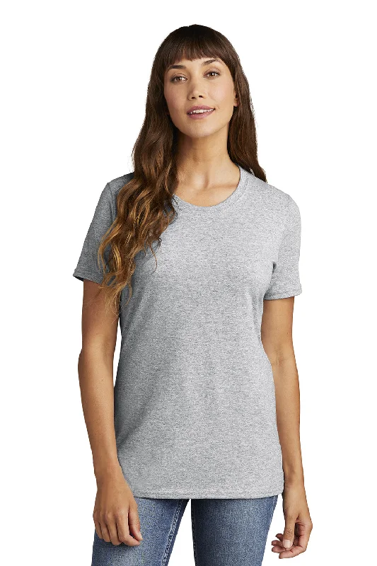 Port & Company Womens Core Short Sleeve Crewneck T-Shirt - Ash Grey Spandex Blend Rayon Blend Denim Blend Port & Company Womens Core Short Sleeve Crewneck T-Shirt - Ash Grey Spandex Blend Rayon Blend Denim Blend