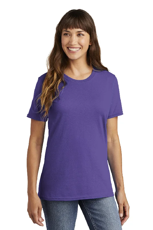 Port & Company Womens Core Short Sleeve Crewneck T-Shirt - Purple Fleece Fabric Down Fabric Feather Fabric Port & Company Womens Core Short Sleeve Crewneck T-Shirt - Purple Fleece Fabric Down Fabric Feather Fabric