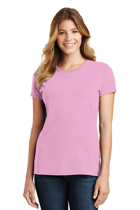 Port & Company Womens Fan Favorite Short Sleeve Crewneck T-Shirt - Candy Pink Hooded Caped Shawl Collar Port & Company Womens Fan Favorite Short Sleeve Crewneck T-Shirt - Candy Pink Hooded Caped Shawl Collar