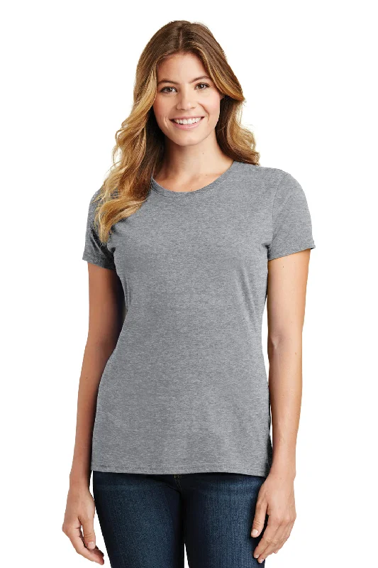 Port & Company Womens Fan Favorite Short Sleeve Crewneck T-Shirt - Heather Grey Houndstooth Herringbone Solid Port & Company Womens Fan Favorite Short Sleeve Crewneck T-Shirt - Heather Grey Houndstooth Herringbone Solid