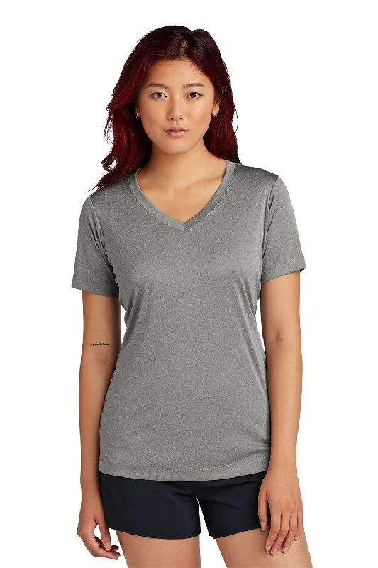 Sport-Tek Womens Competitor Moisture Wicking Short Sleeve V-Neck T-Shirt - Heather Concrete Grey - NEW Spandex Blend Rayon Blend Denim Blend Sport-Tek Womens Competitor Moisture Wicking Short Sleeve V-Neck T-Shirt - Heather Concrete Grey - NEW Spandex Blend Rayon Blend Denim Blend
