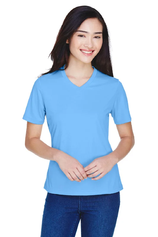 Team 365 Womens Zone Performance Moisture Wicking Short Sleeve V-Neck T-Shirt - Light Blue Jersey Fabric Tulle Fabric Batik Fabric Team 365 Womens Zone Performance Moisture Wicking Short Sleeve V-Neck T-Shirt - Light Blue Jersey Fabric Tulle Fabric Batik Fabric