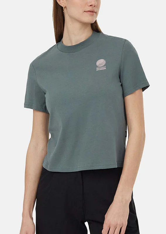 Tentree Women's Regenerative Series Crop Lines T-Shirt Thin T-Shirt Open Front Quick Dry Tentree Women's Regenerative Series Crop Lines T-Shirt Thin T-Shirt Open Front Quick Dry