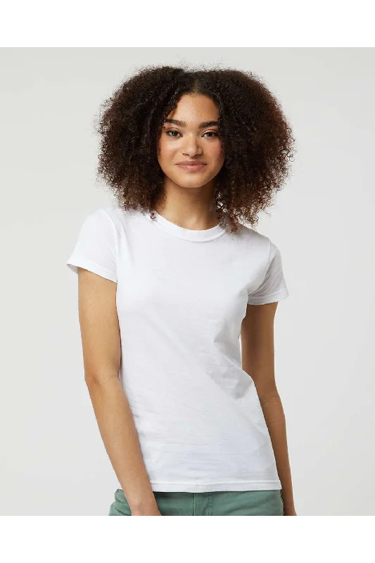 Tultex Womens Fine Jersey Slim Fit Short Sleeve Crewneck T-Shirt - White - NEW Handmade Hand-knitted Hand-woven Tultex Womens Fine Jersey Slim Fit Short Sleeve Crewneck T-Shirt - White - NEW Handmade Hand-knitted Hand-woven